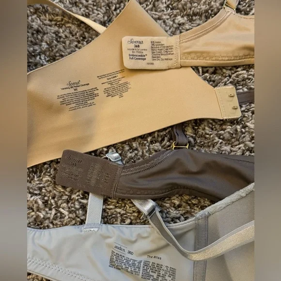 Bra Lot 6pc – Soma, Maidenform, Warners, Auden – 34B–38C Mixed Sizes - Picture 5 of 5